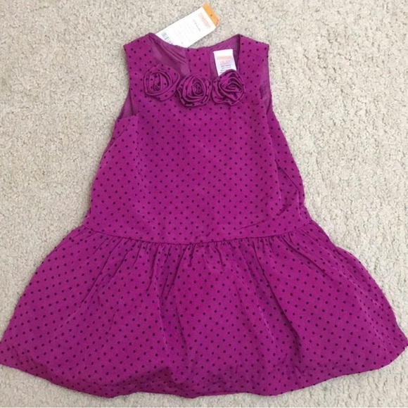 NWT - Gymboree Purple w/Black Dots Dress - Picture 1 of 2